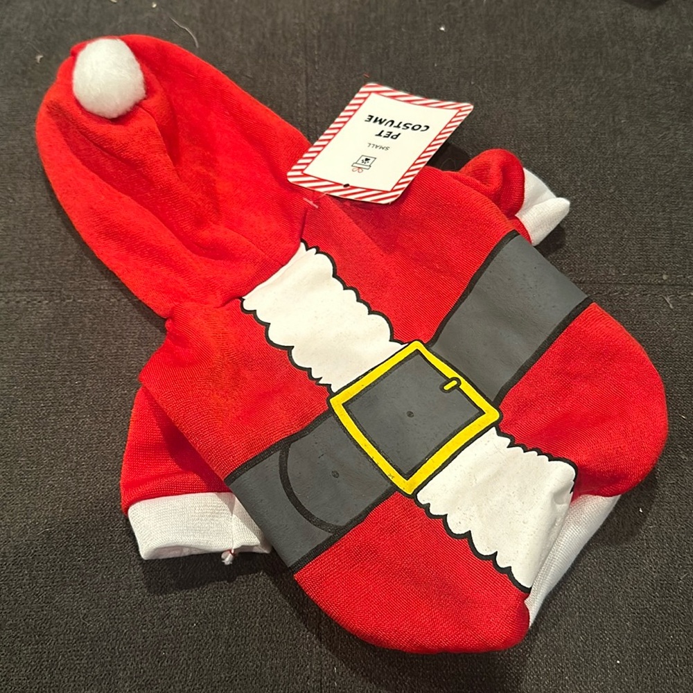 Small pet Santa outfit NWT